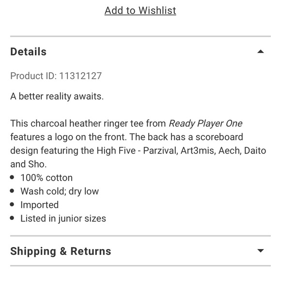 BNWOT super soft “Ready Player One” Scoreboard ringer tee - Junior’s size M - Picture 9 of 9